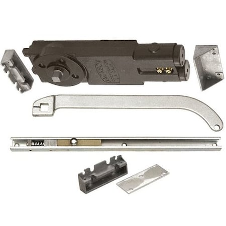 Jackson Aluminum Regular Duty Spring 105DegHold Open Overhead Concealed Closer W/ 'U' Offset Slide-Arm Hard 21201U62802